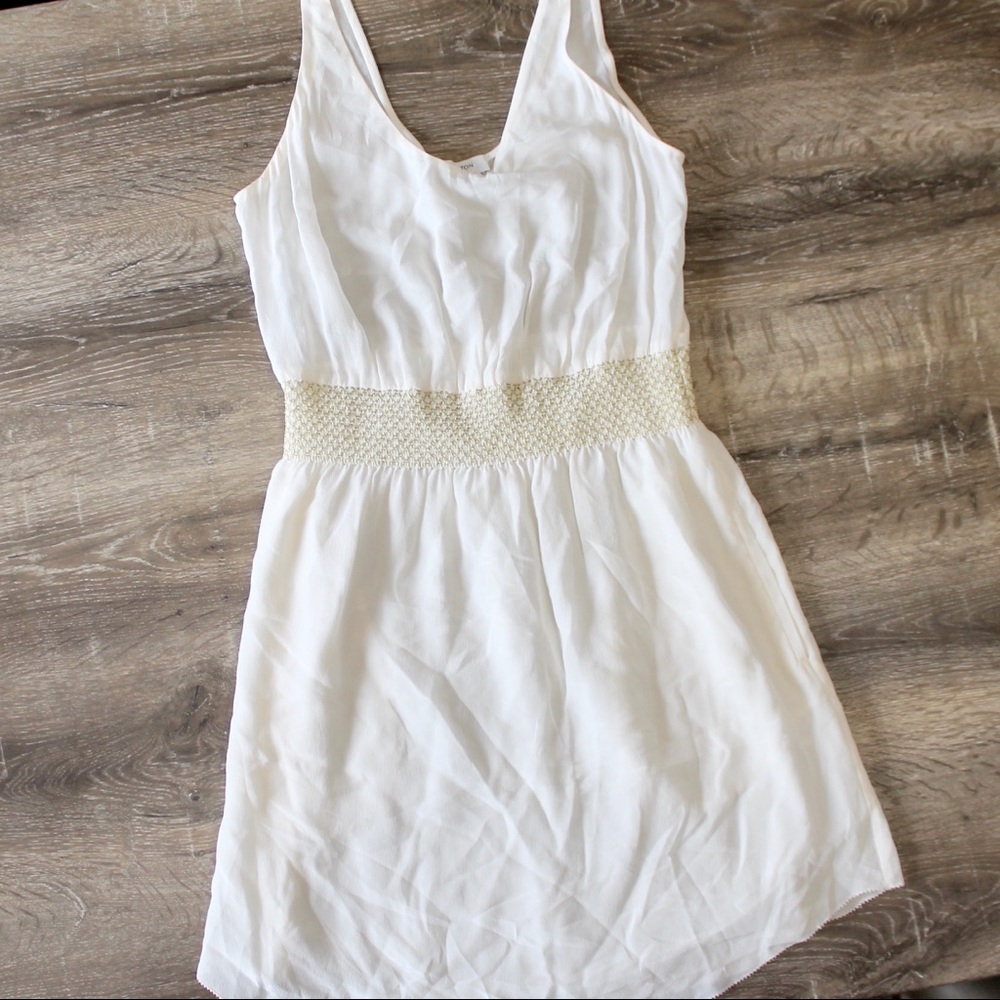 Babaton summer dress white silk sleeveless